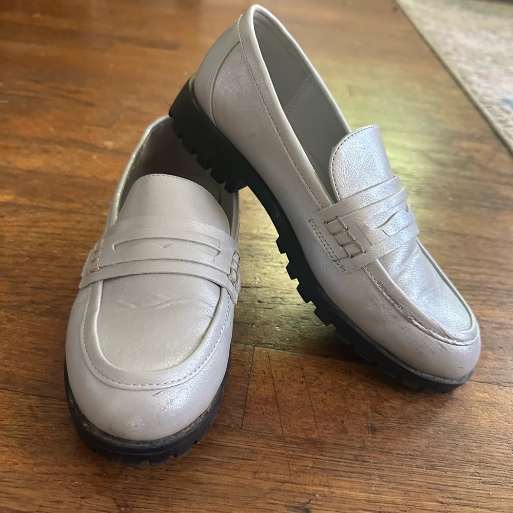 Stylish Silver Loafers